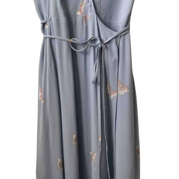 Reformation Sandra Kuren Crane Butterfly Print Maxi Dress Size S - Picture 6 of 16